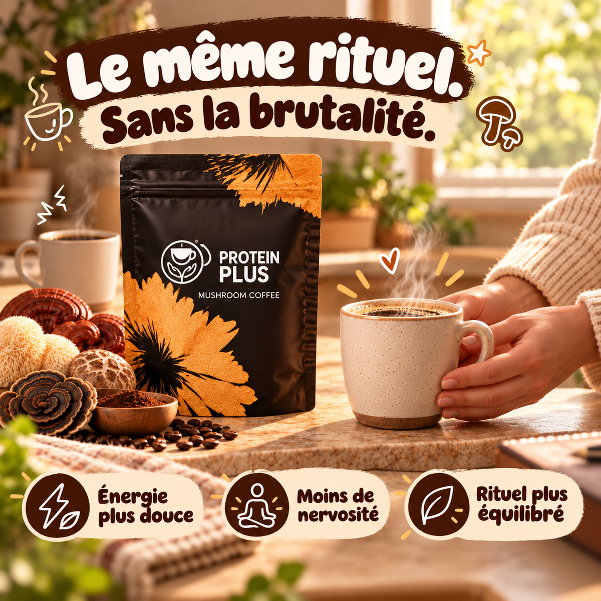 ProteinPlus  —Votre café préféré. Pensé pour vos longues journées.
