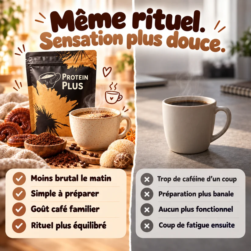 ProteinPlus  —Votre café préféré. Pensé pour vos longues journées.